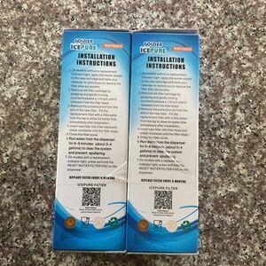 GOLDEN ICEPURE RWF0900A Replacement water filters 2 pack NIB